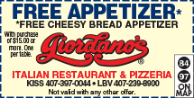 Discount Coupon for Giordano’s Italian - Kissimmee